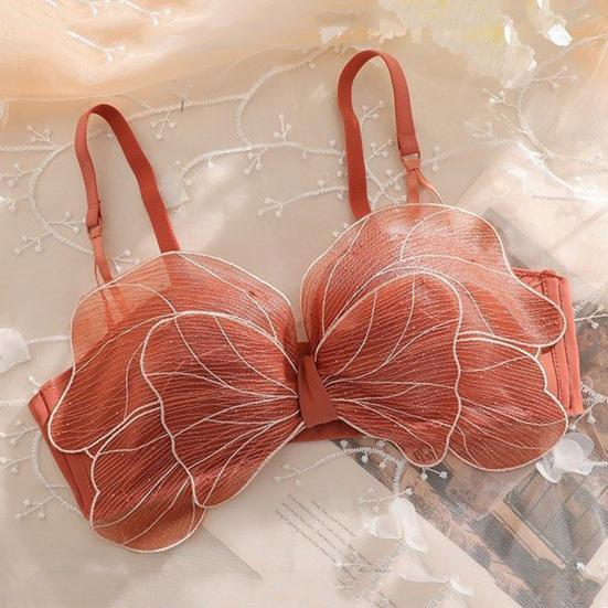 Cute Butterfly Embroidered Bra