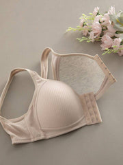 Lightly Padded Non-Wired Bra Front hook closer for Women