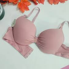 Single Padded Bra With Half Cup Shape Plane Style